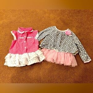 Bundle of 2 Girls Dressy Tops Size 24 Months and 3T